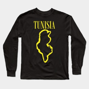 Vibrant Tunisia Africa: Unleash Your 90s Grunge Spirit! Long Sleeve T-Shirt